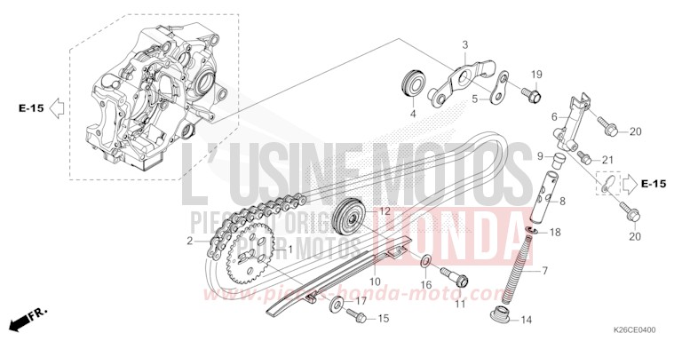 CAM CHAIN/TENSIONER for MSX GROM A CANDY VICTORY BLUE (B214) from 2024